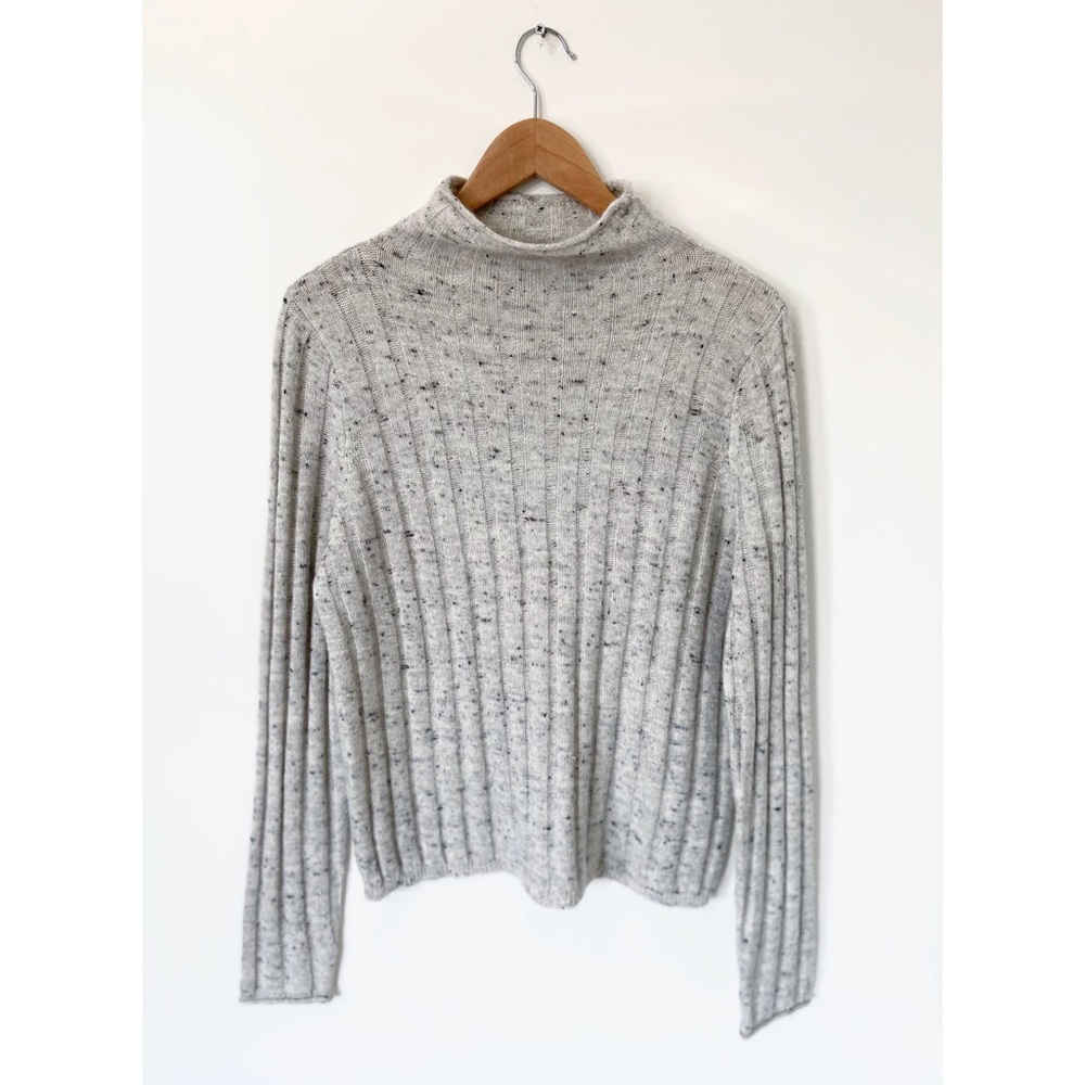 Madewell | Ribbed Soft Turtleneck Gray Sweater